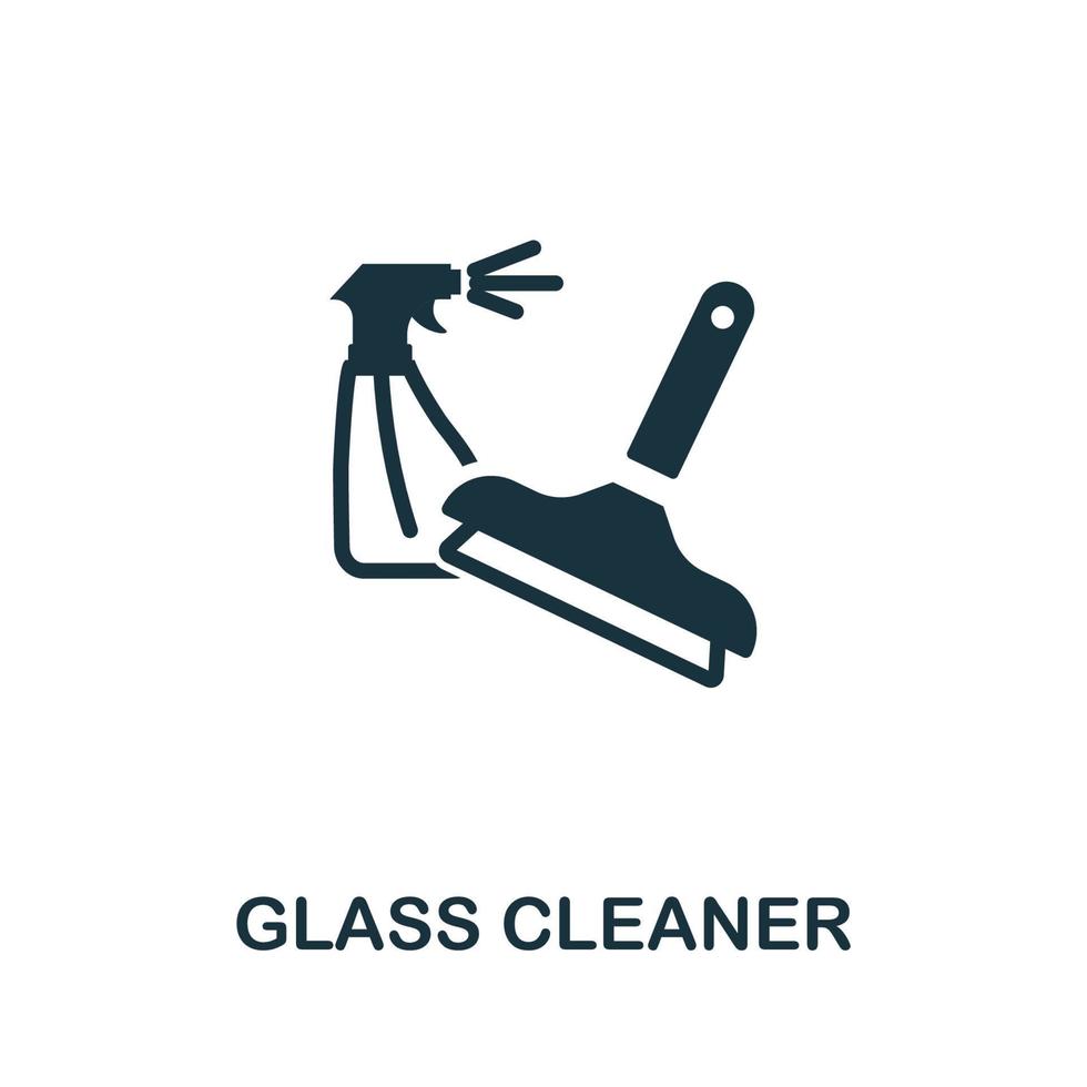 ícone de limpador de vidro. elemento simples monocromático da coleção de limpeza. ícone de limpador de vidro criativo para web design, modelos, infográficos e muito mais vetor