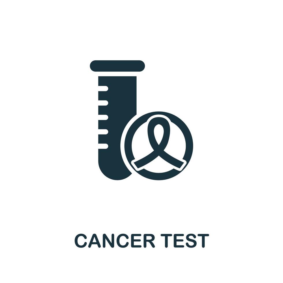 ícone de teste de câncer. ilustração simples da coleção de equipamentos médicos. ícone de teste de câncer criativo para web design, modelos, infográficos e muito mais vetor