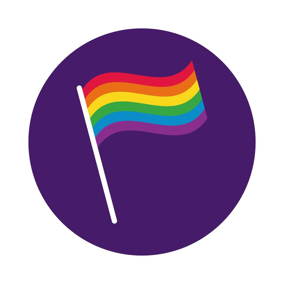 cores da bandeira estilo bloco orgulho gay vetor