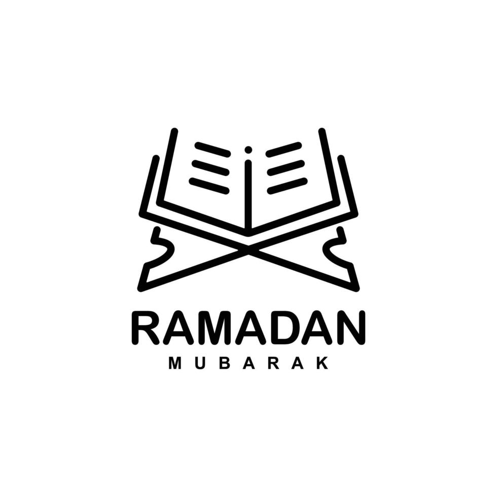 logotipo do ramadã. al quran simples ícone plano ilustração vetorial vetor