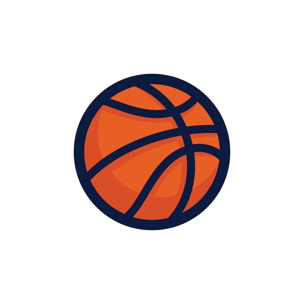 ilustração em vetor simples ícone plano de basquete