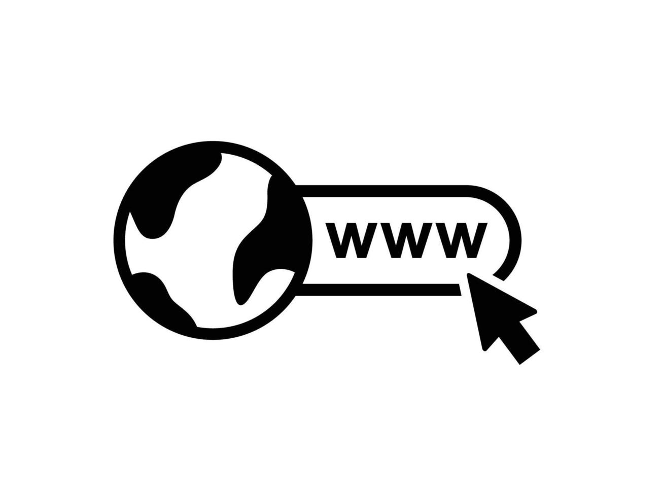ilustração em vetor simples ícone plano da internet