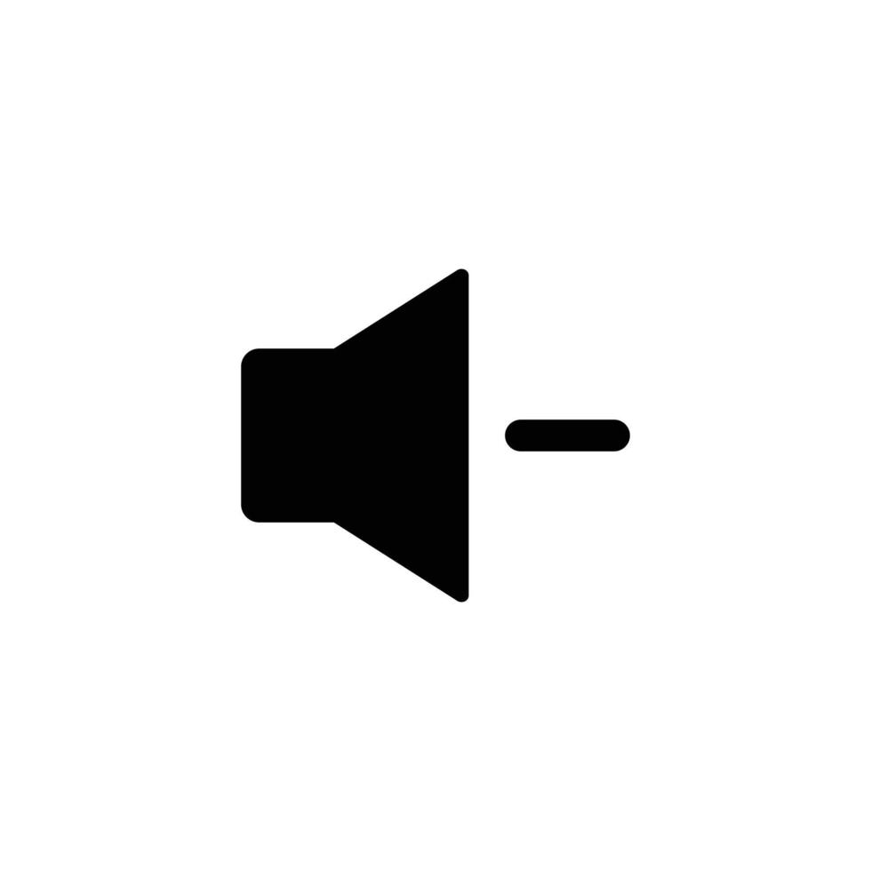 ilustração em vetor simples ícone plana de alto-falante. diminuir o vetor de ícone de alto-falante de volume