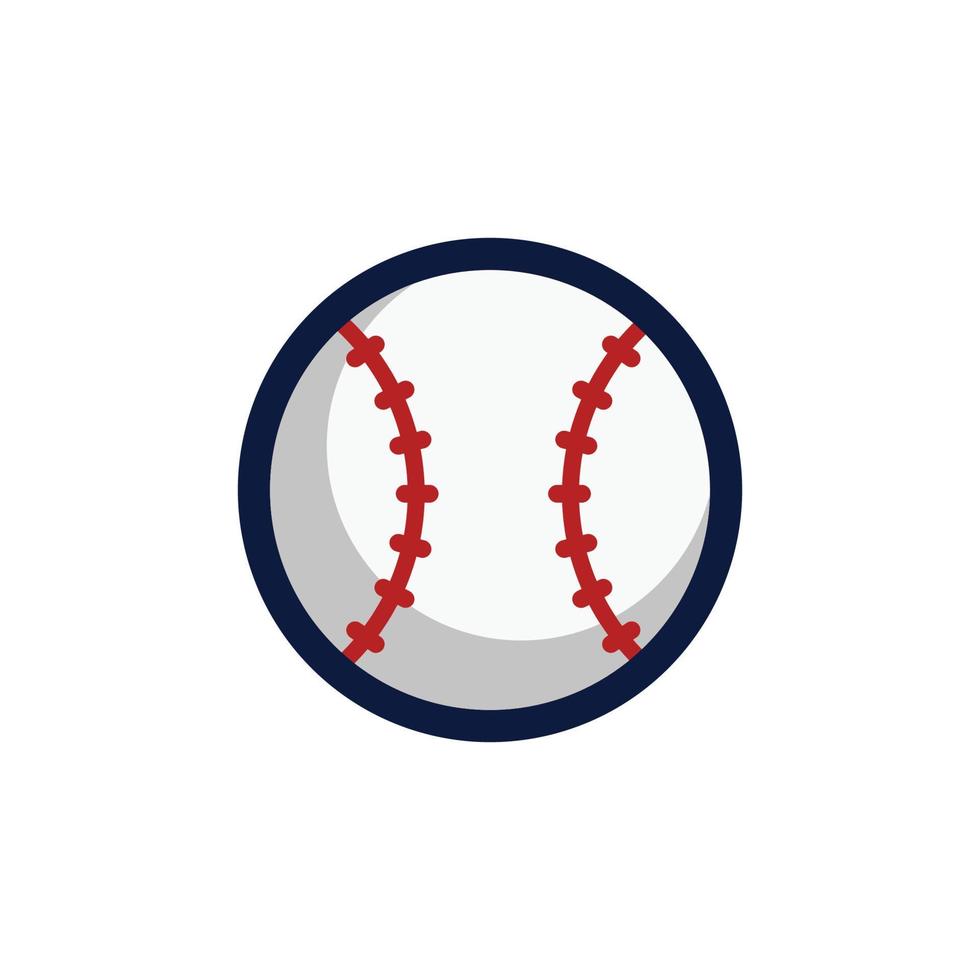vetor de design de ícone plano simples de beisebol