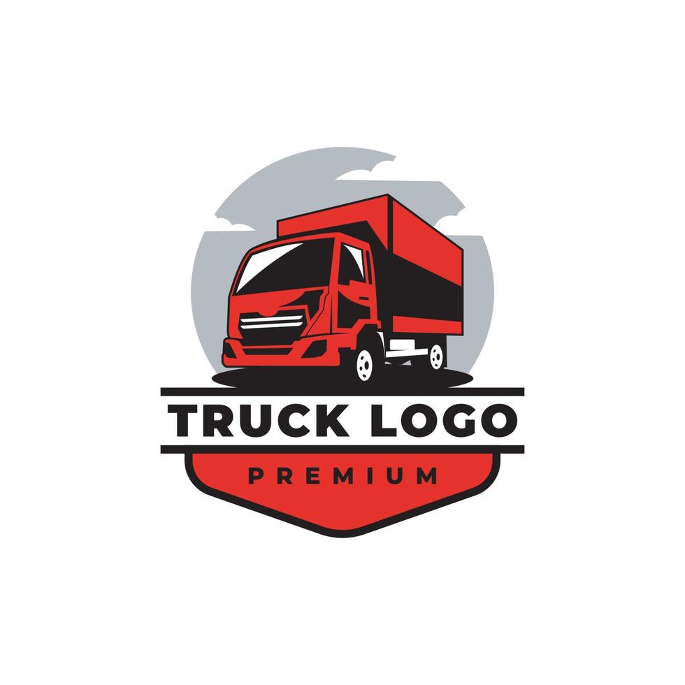 vetor de design de logotipo de caminhão. logotipo do caminhão de entrega rápida.