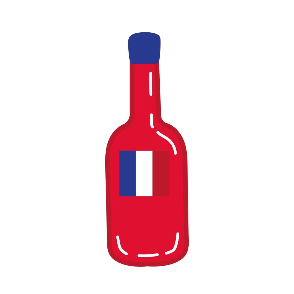 ícone de estilo de desenho de mão de garrafa de vinho vetor