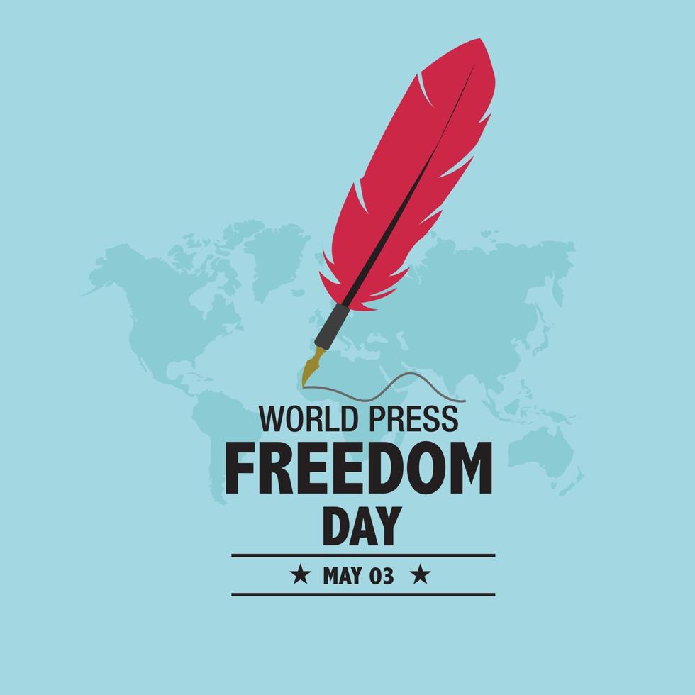 design de camiseta de tipografia do dia mundial da liberdade de imprensa com vetor