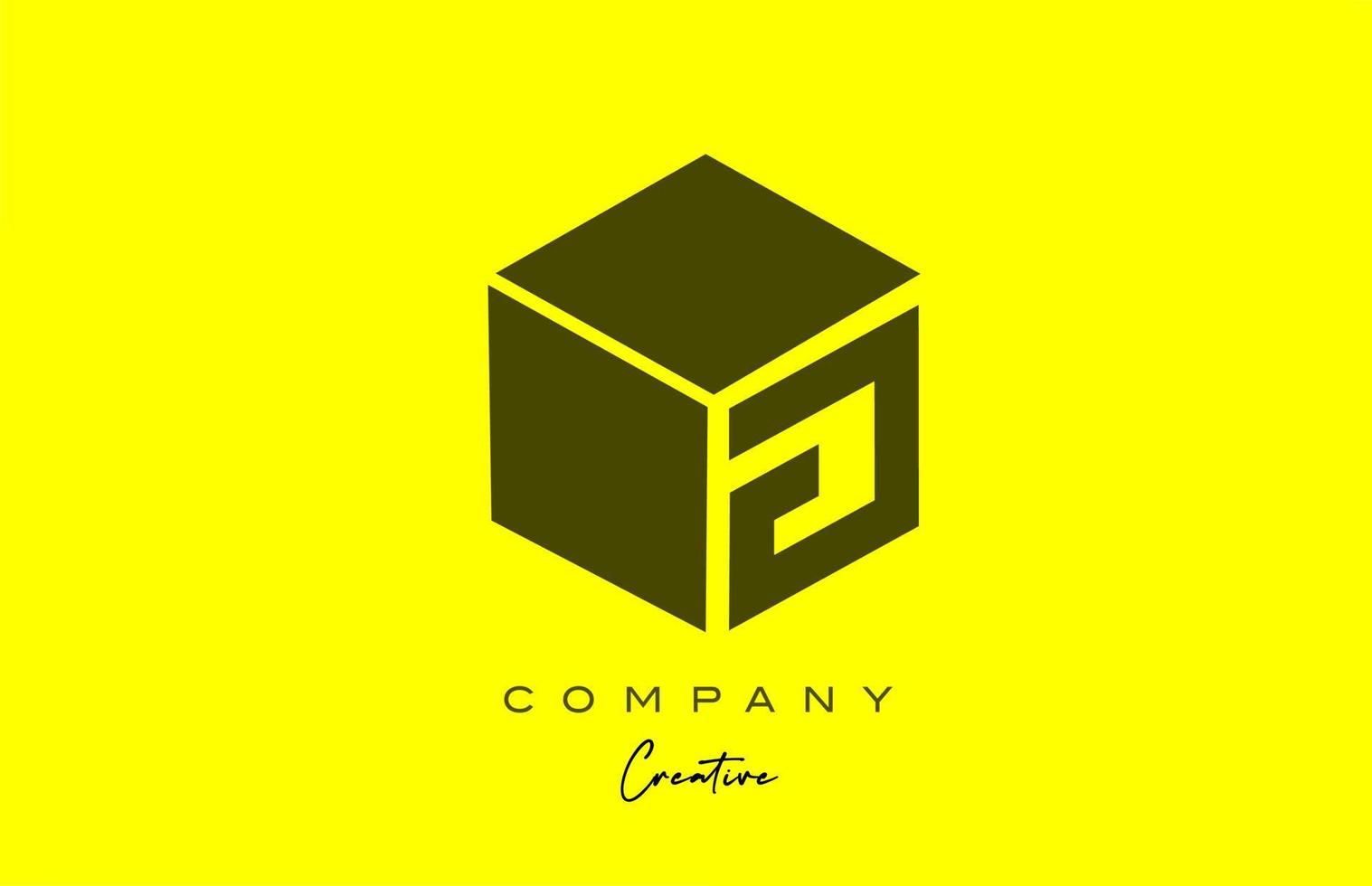 design de ícone do logotipo da letra do alfabeto da letra g preto amarelo. modelo de design de cubo criativo para empresa e negócios vetor