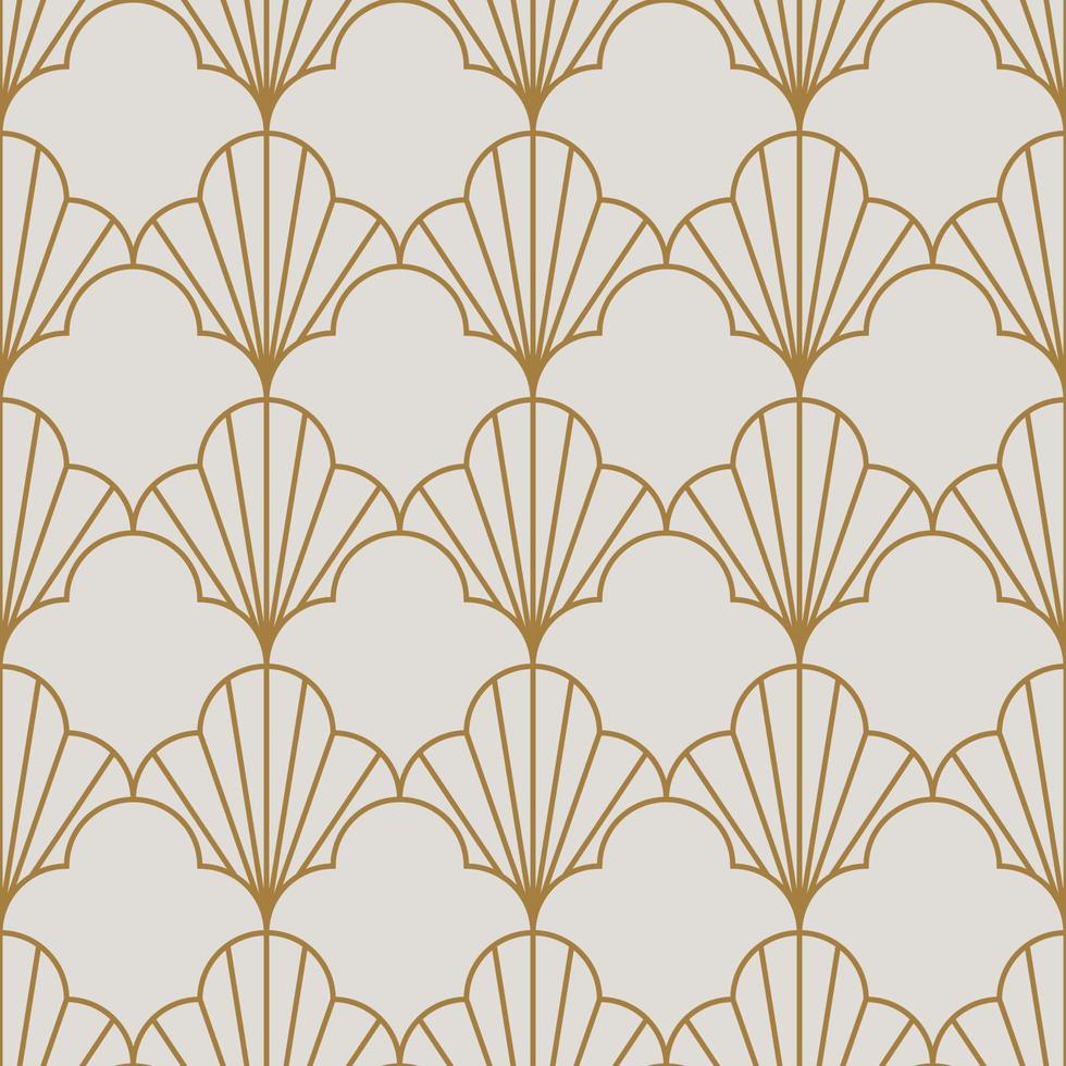 padrão sem emenda vintage art déco. formas geométricas de ouro de arte de linha. ilustração vetorial de ornamentos modernos. fundo elegante retrô gatsby para tecido, papel de parede ou embrulho vetor