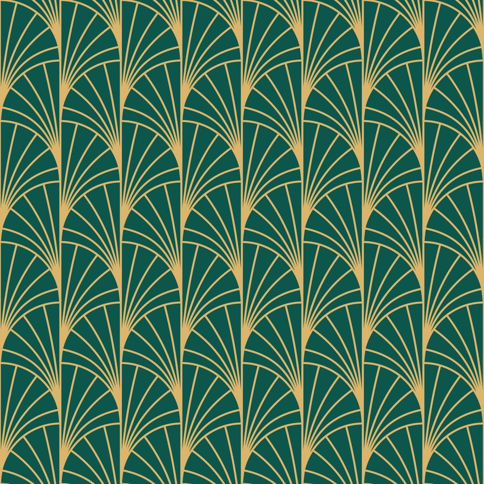 padrão sem emenda vintage art déco. formas geométricas de ouro de arte de linha. ilustração vetorial de ornamentos modernos. fundo elegante retrô gatsby para tecido, papel de parede ou embrulho vetor