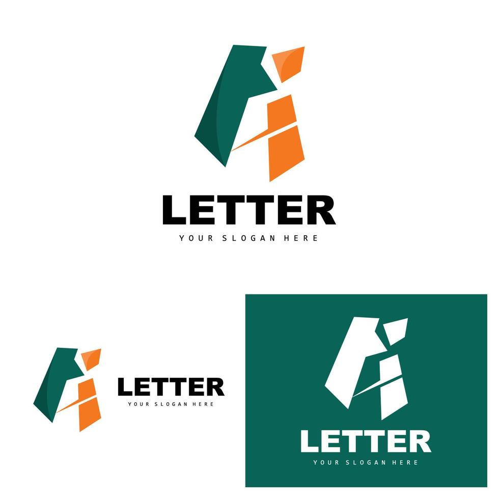 um logotipo de carta, vetor de logotipo de carta, design de marca de produto, iniciais da empresa, construção, educação