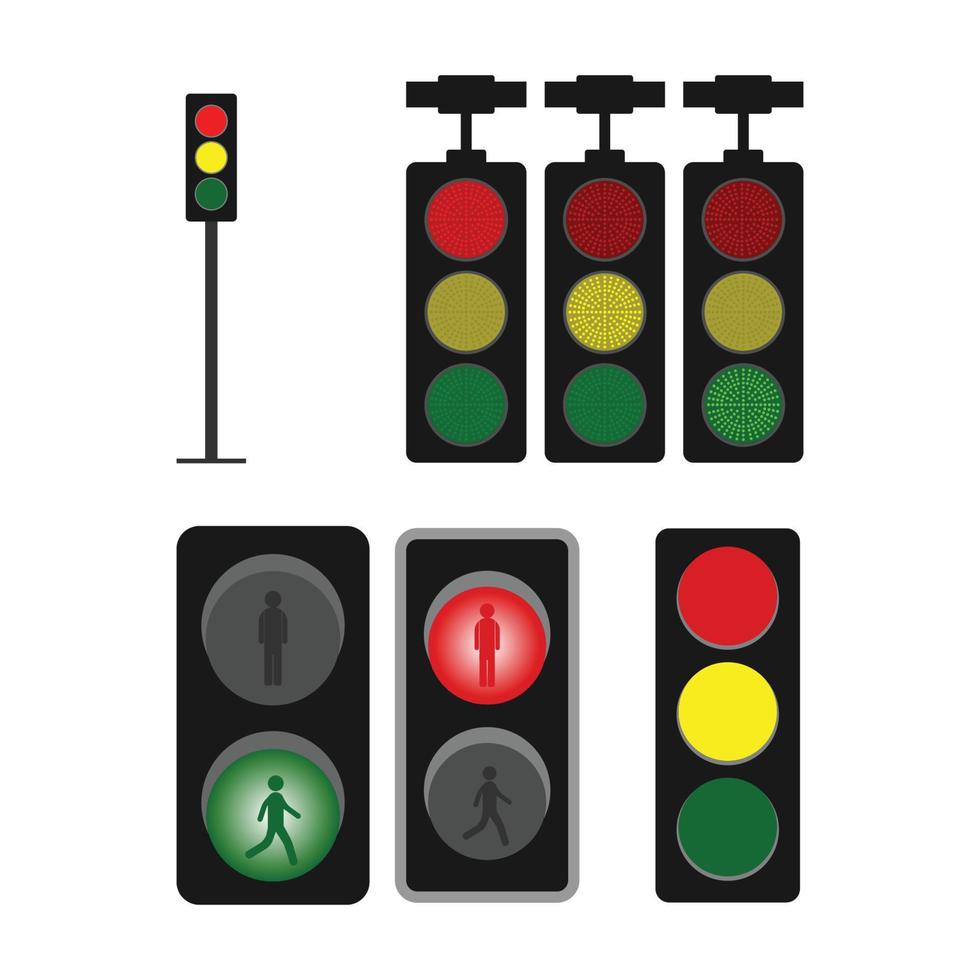 sinal de semáforo na estrada vetor