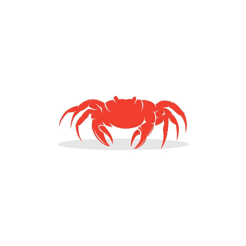 modelo de logotipo de caranguejo com fundo branco. adequado para sua necessidade de design, logotipo, ilustração, animação, etc. vetor