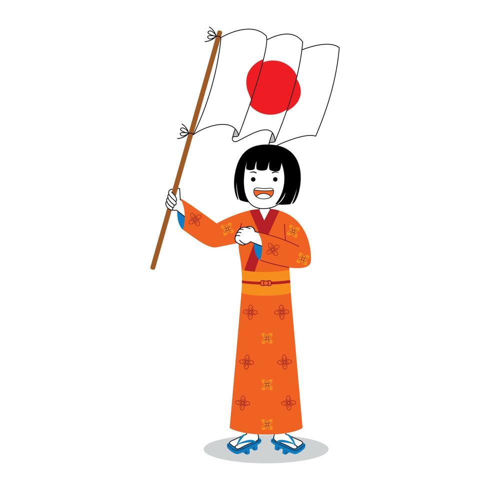 a mulher comemora o dia da independência do japão vetor