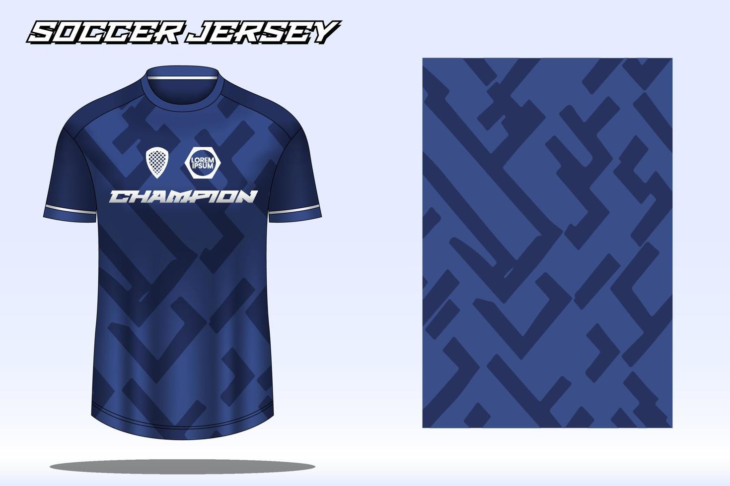 maquete de design de camiseta esportiva de camisa de futebol para clube de futebol vetor