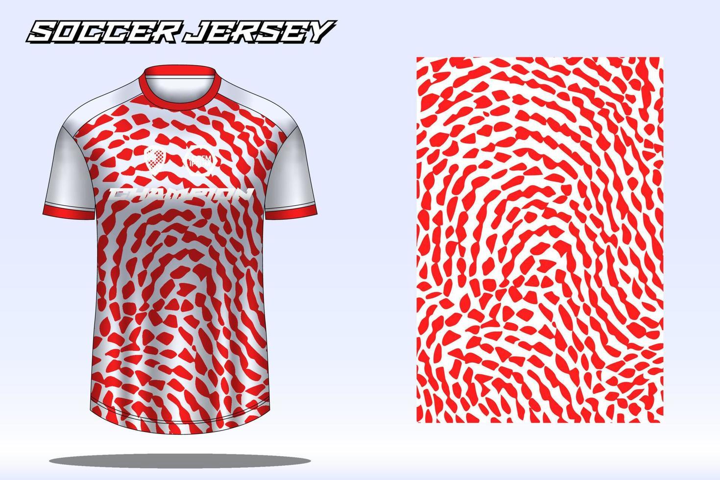 maquete de design de camiseta esportiva de camisa de futebol para clube de futebol vetor