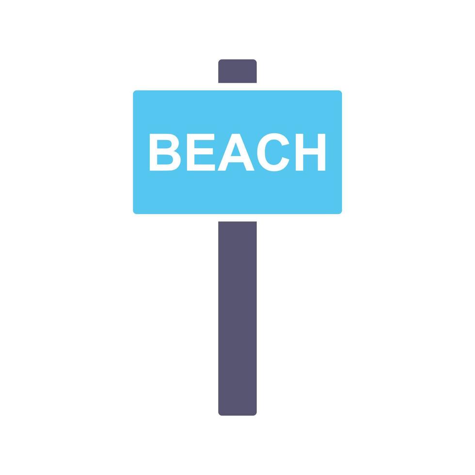 ícone de vetor de sinal de praia