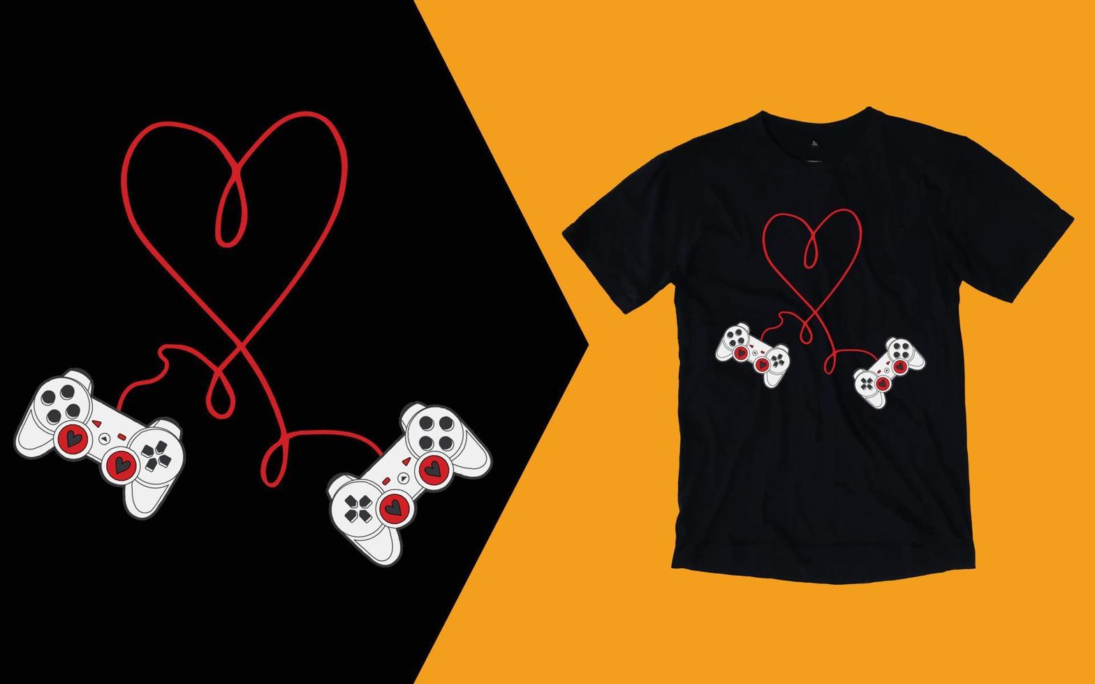 camiseta gamer dia dos namorados vetor