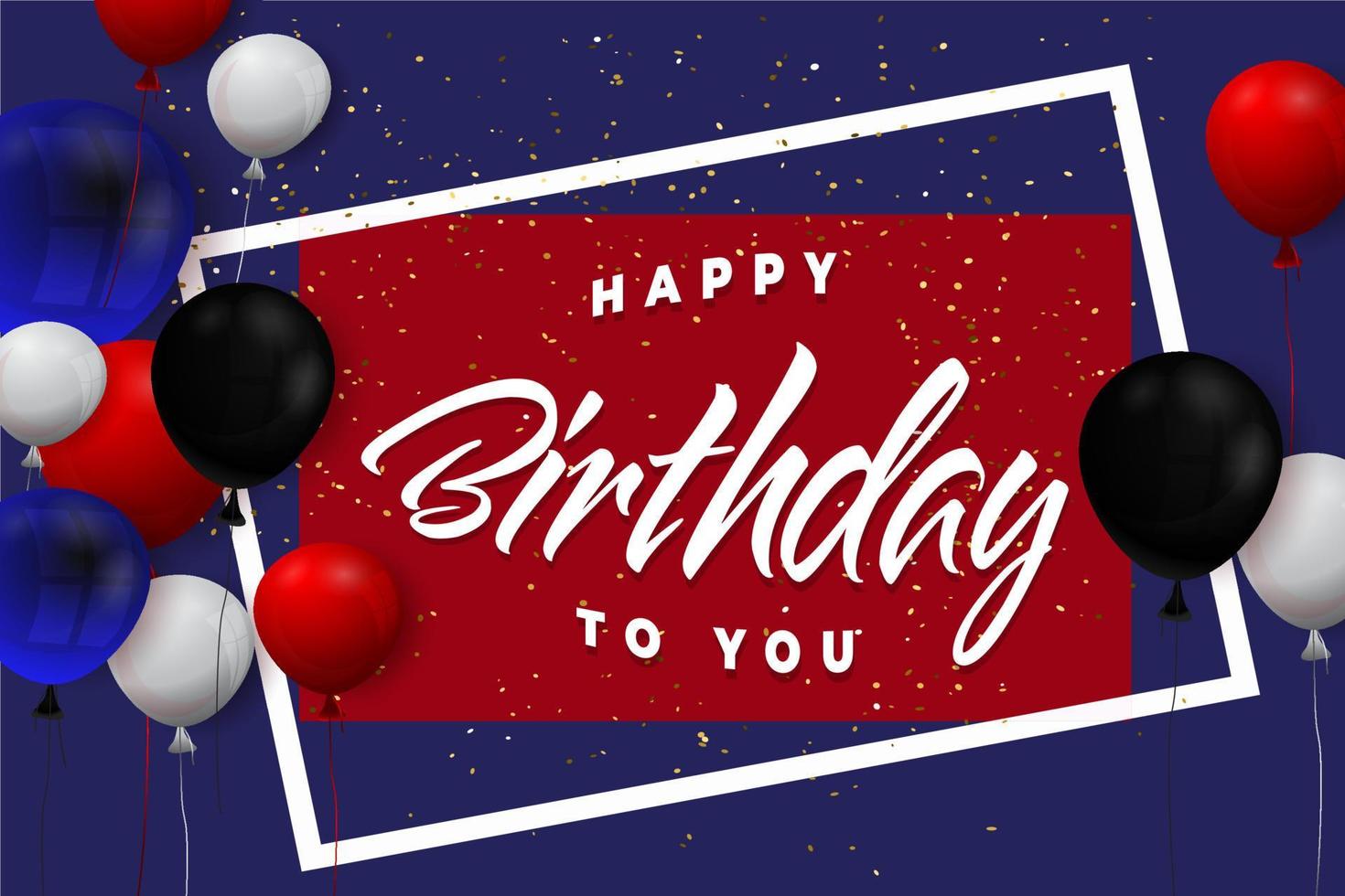aniversário com vetor livre de fundo de balão colorido realista. fundo de balão 3d realista para vetor livre de cartaz de cartão de promoção de aniversário de feriado de festa.