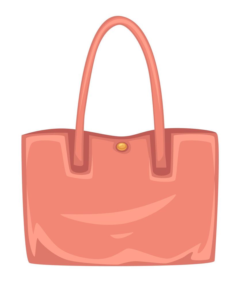 bolsa de couro rosa na moda para mulheres, bolsa para senhoras vetor