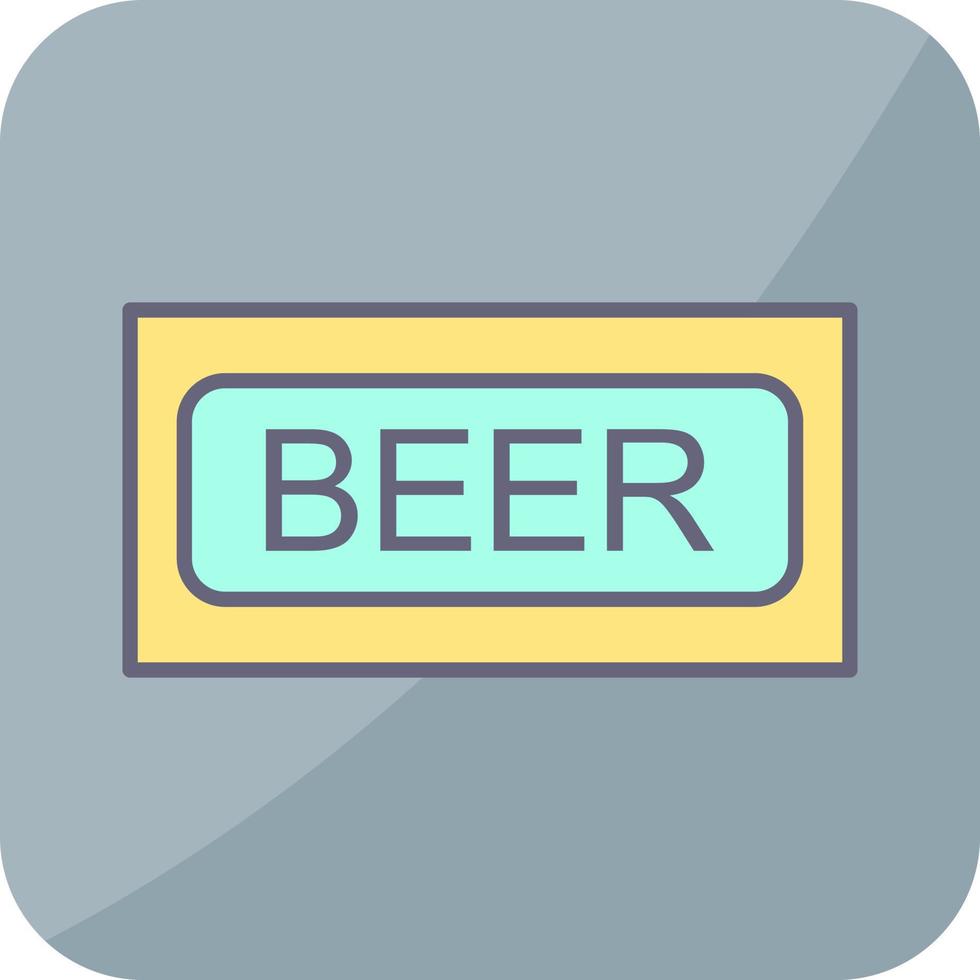 ícone de vetor de sinal de cerveja