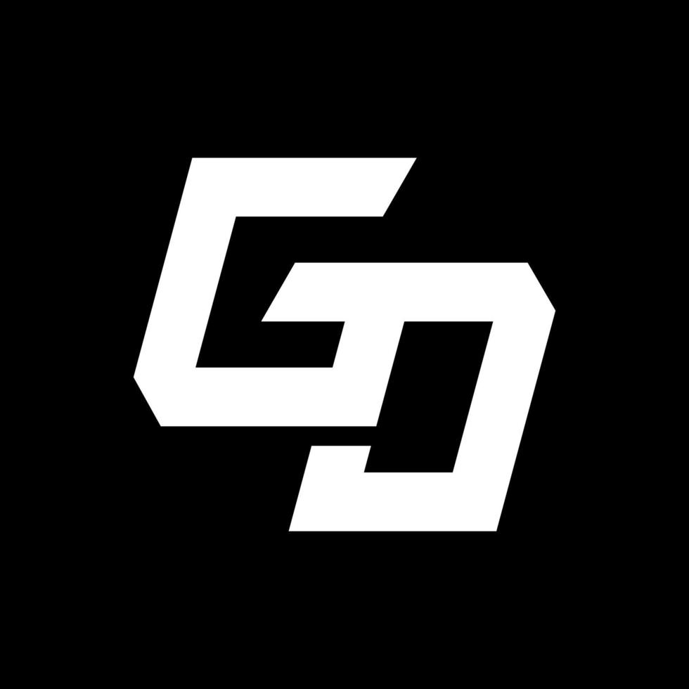 modelos de design de logotipo de monograma gd vetor