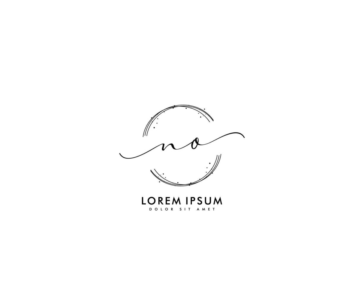 letra inicial sem logotipo feminino monograma de beleza e design de logotipo elegante, logotipo manuscrito da assinatura inicial, casamento, moda, floral e botânico com modelo criativo vetor