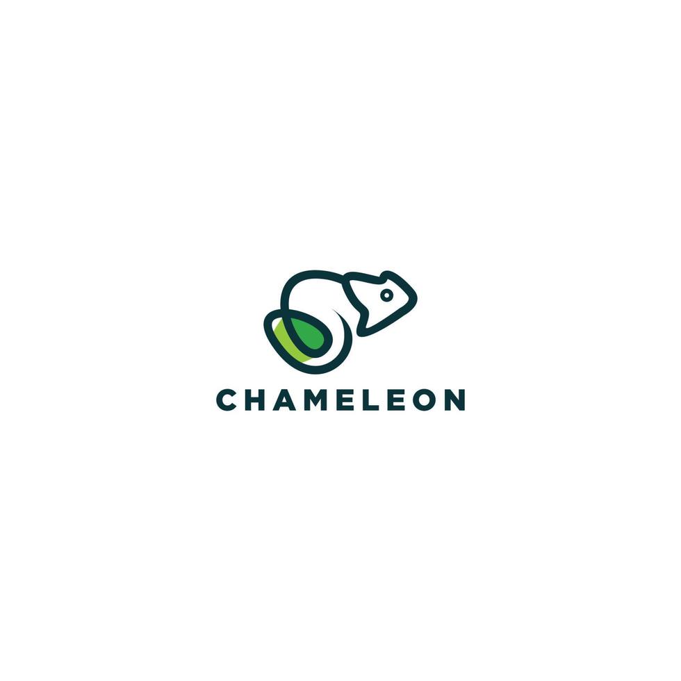 modelo de design de ícone de vetor de logotipo camaleão