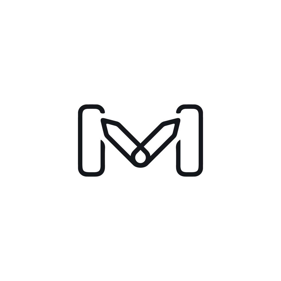 m ícone. símbolo de fundo de pôster de estilo simples. m elemento de design do logotipo da marca. sinal m. m impressão de camisetas. vetor para adesivo.