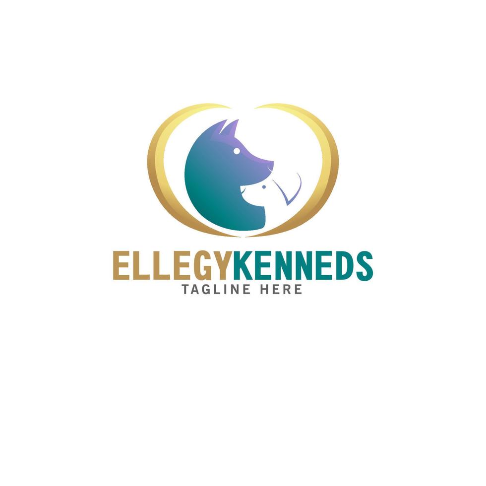logotipo da loja de animais elegy kennedy. ícone de vetor de loja de animais. design de ilustração minimalista