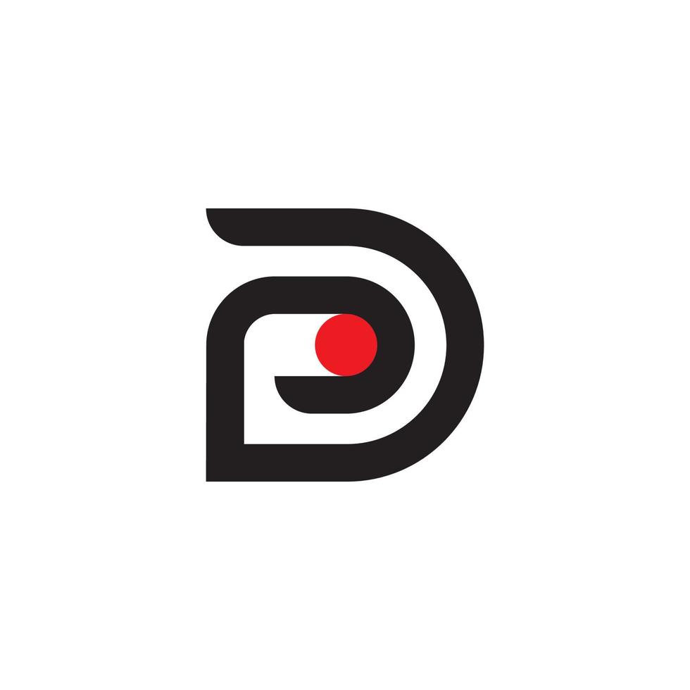 logotipo da carta de energia dp power. ícone de vetor de poder de vida. design de ilustração minimalista