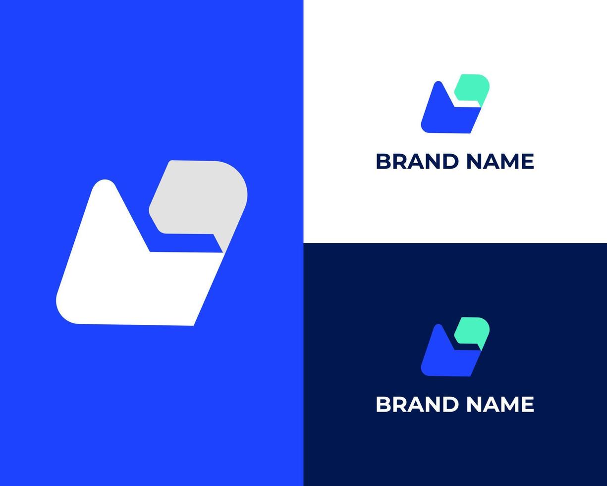 ul modelo de design de logotipo moderno elemento de marca gráfica vetorial vetor