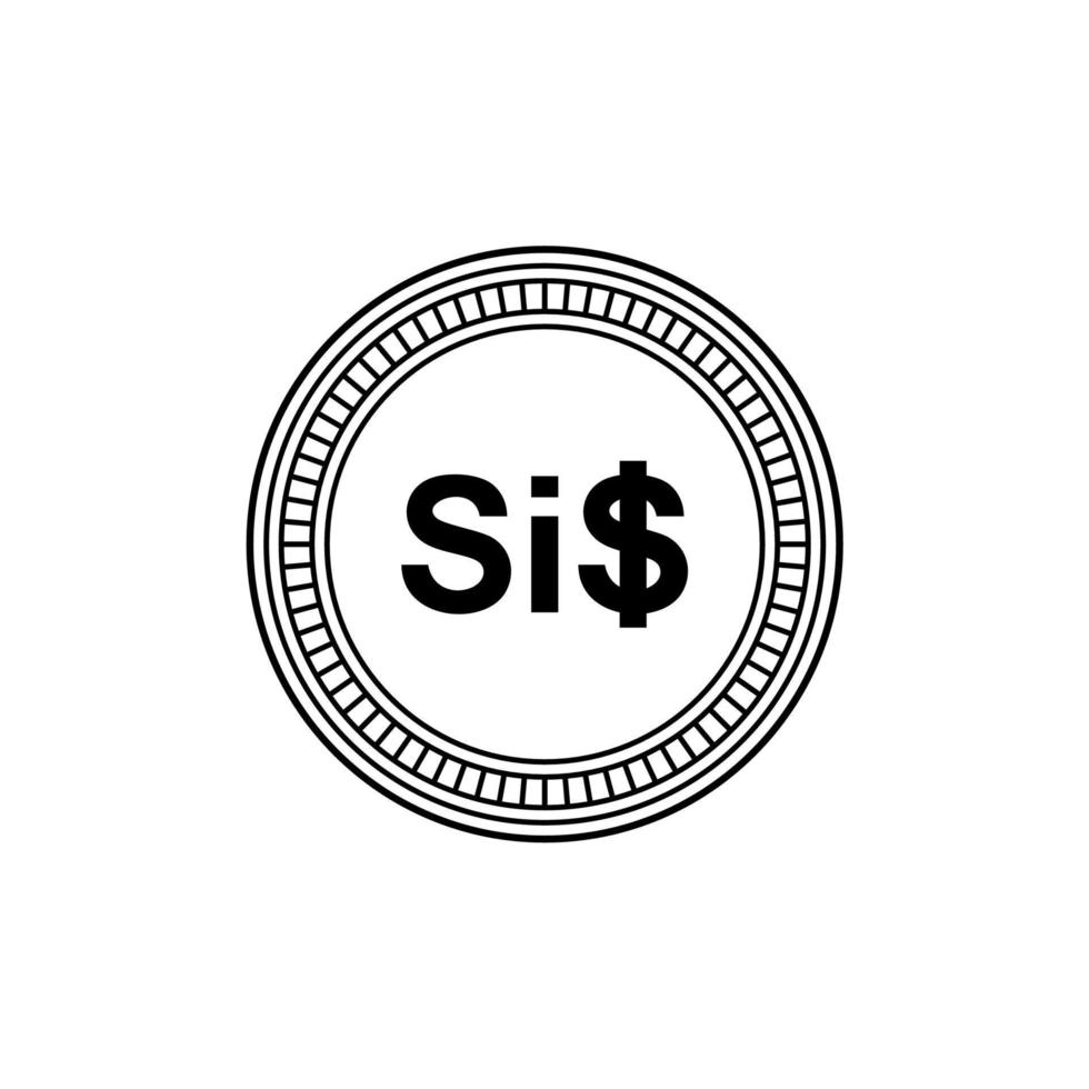 moeda das ilhas Salomão, dólar das ilhas Salomão, sinal sbd. ilustração vetorial vetor