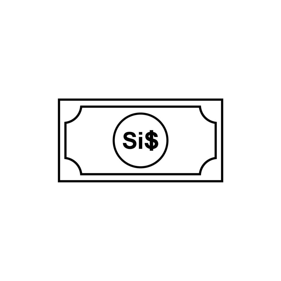 moeda das ilhas Salomão, dólar das ilhas Salomão, sinal sbd. ilustração vetorial vetor