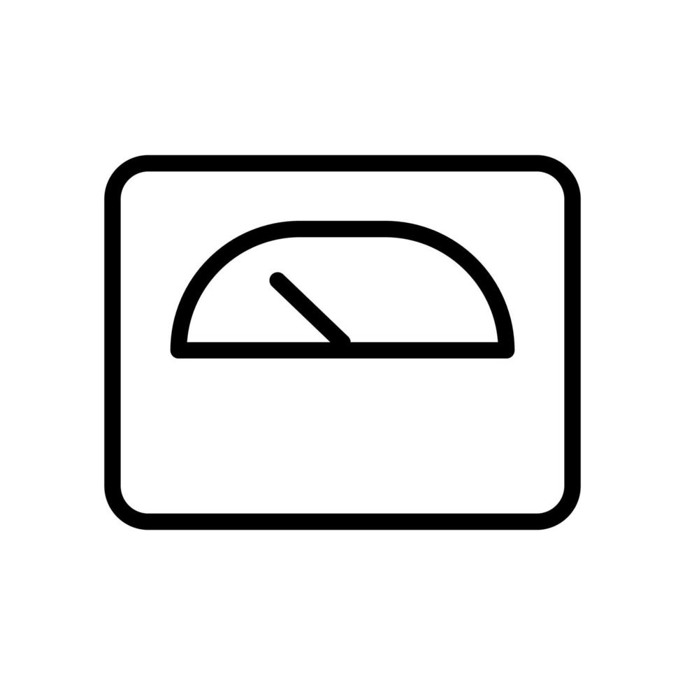 linha de ícone de controle de peso isolada no fundo branco. ícone liso preto fino no estilo de contorno moderno. símbolo linear e curso editável. ilustração vetorial de traço perfeito simples e pixel vetor