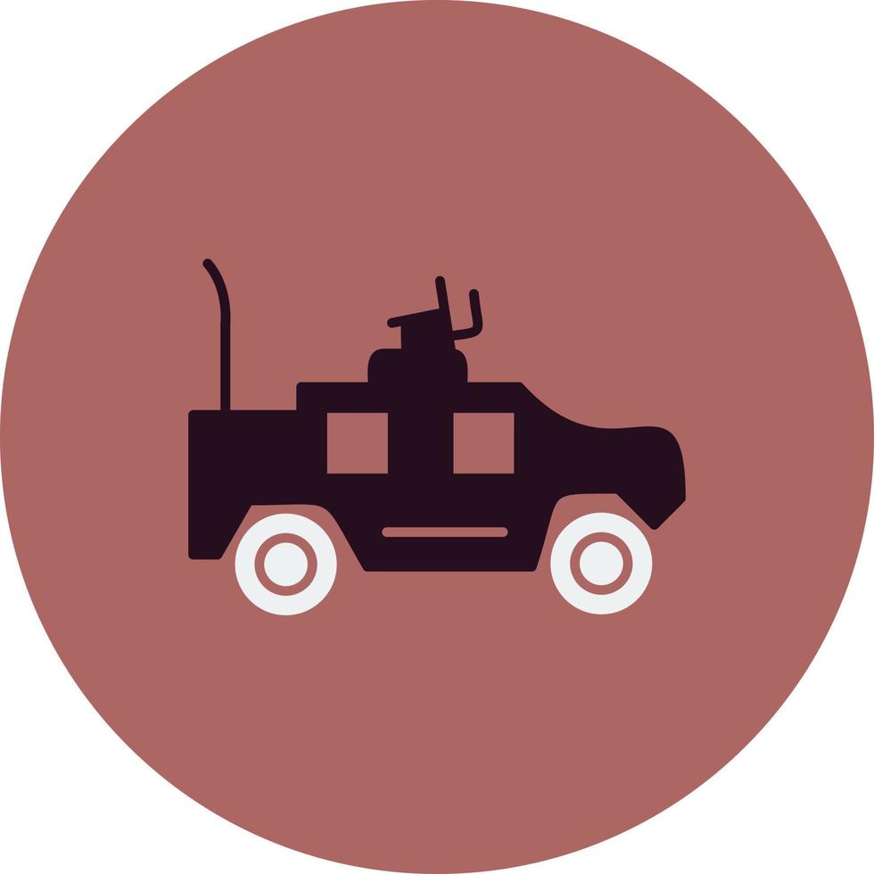 ícone de vetor de veículo militar