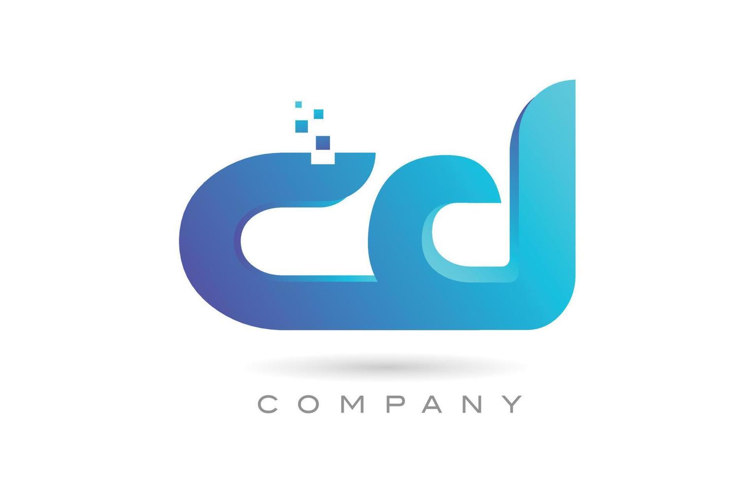 design de combinação de ícone de logotipo de letra do alfabeto cd. modelo criativo para negócios e empresa vetor