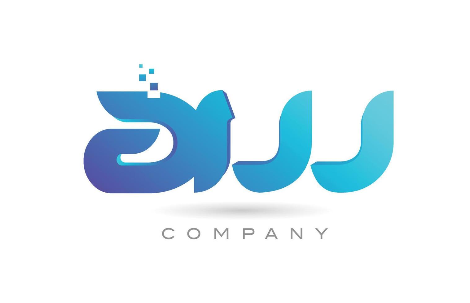 aw alfabeto letra logotipo ícone combinação design. modelo criativo para negócios e empresa vetor