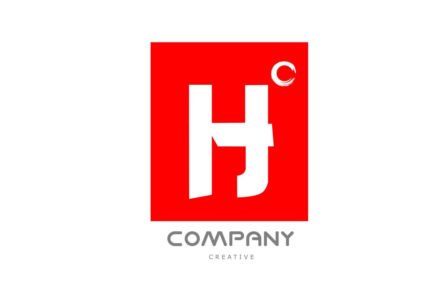 design de ícone do logotipo da letra do alfabeto h vermelho com letras de estilo japonês. modelo criativo para negócios e empresa vetor