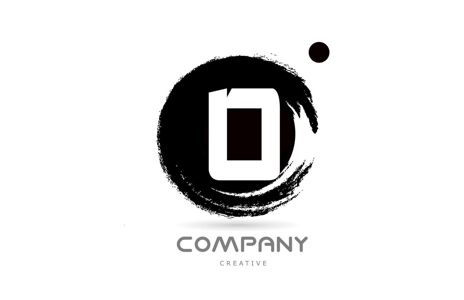 o design do ícone do logotipo da letra do alfabeto grunge preto e branco com letras de estilo japonês. modelo criativo para empresa e negócios vetor