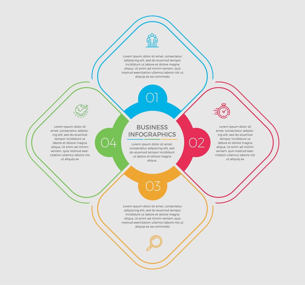 ilustração em vetor design infográfico conceito de negócio