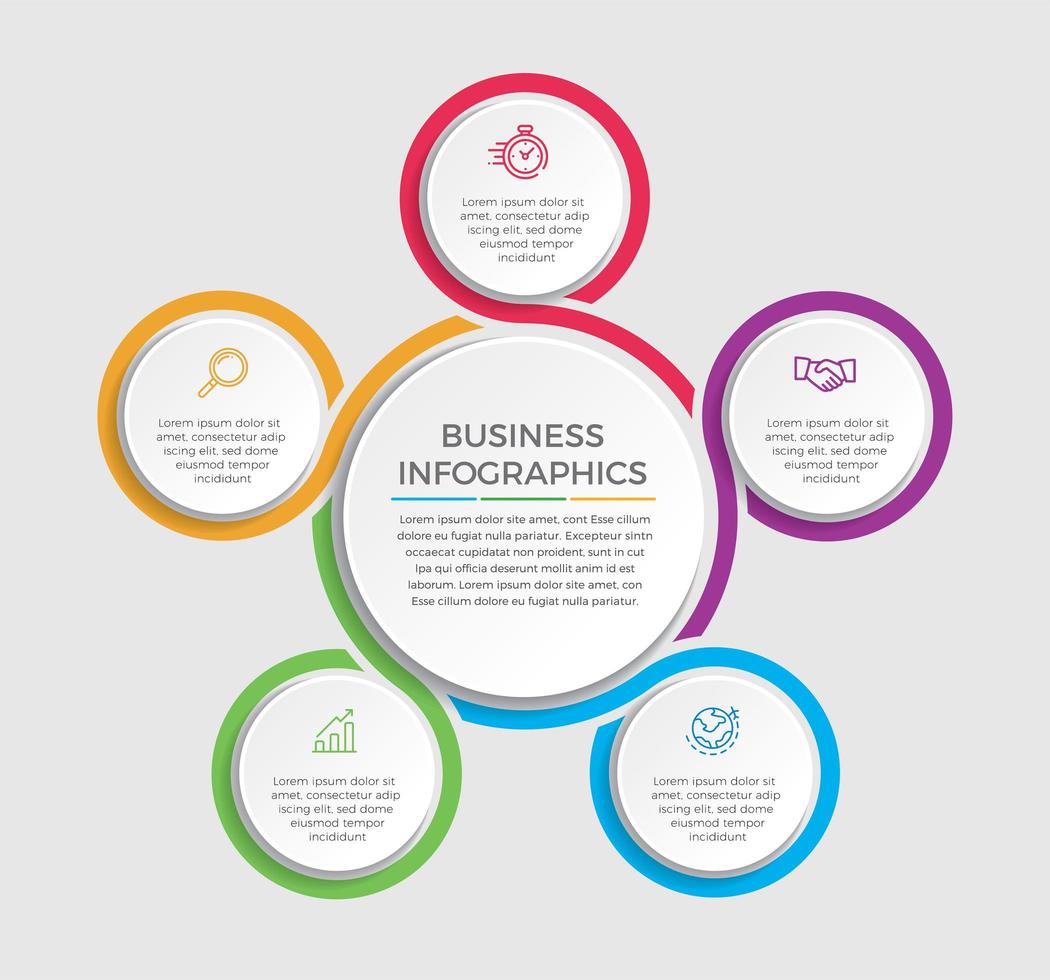 ilustração em vetor design infográfico conceito de negócio