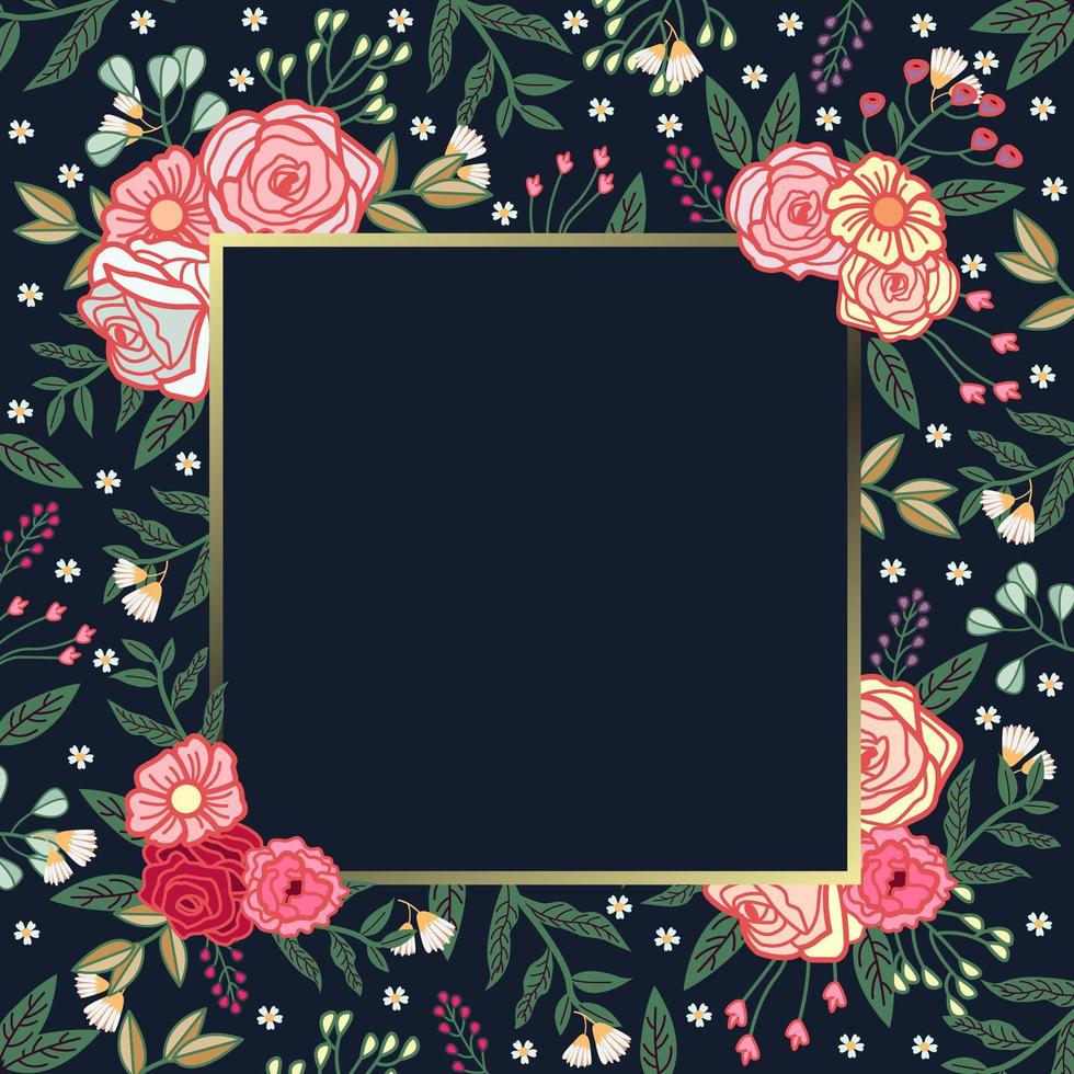 lindo fundo floral vetor