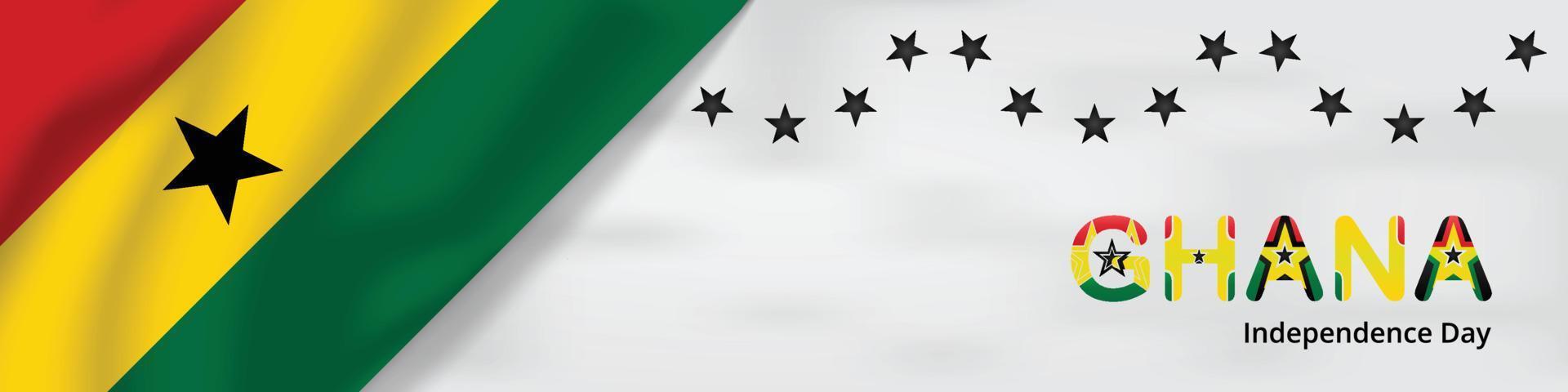 plano de fundo do dia da independência de gana, para comemorar o grande dia de gana vetor