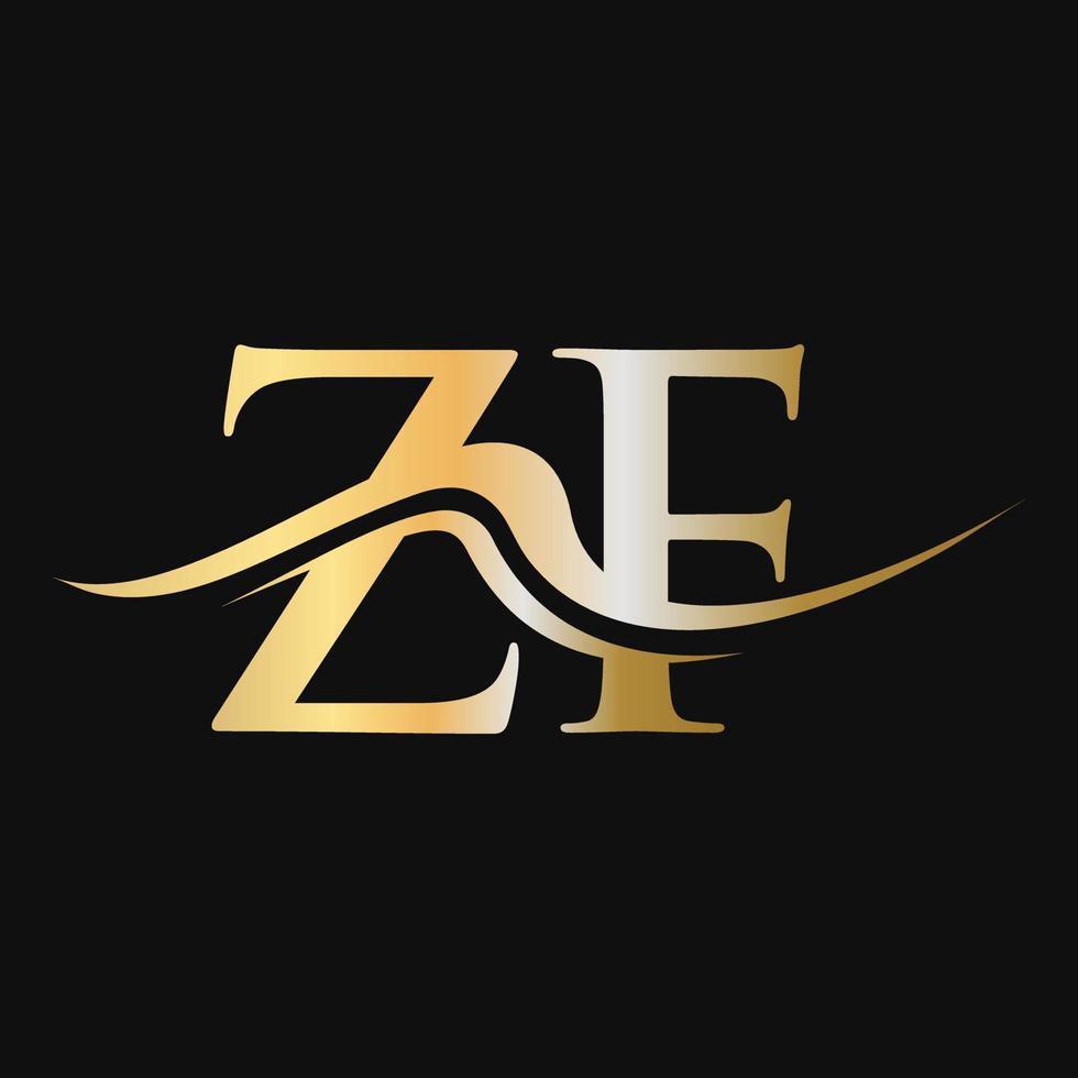 modelo de design de logotipo de letra zf logotipo de negócios e empresa de monograma vetor