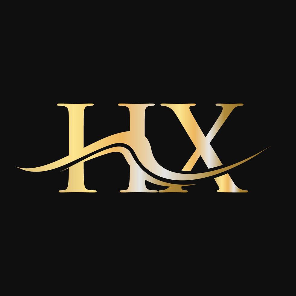 letra hx logo design monograma negócios e logotipo da empresa vetor