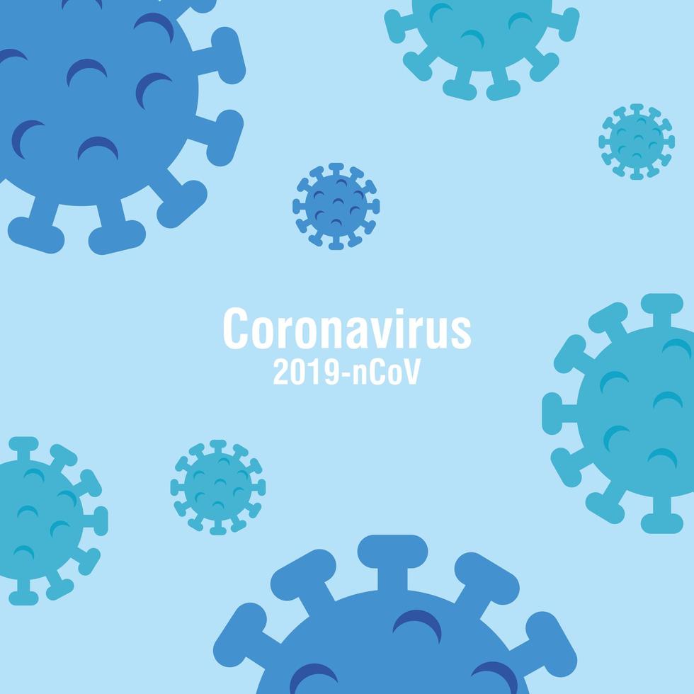 fundo de partículas coronavírus ncov 2019 vetor