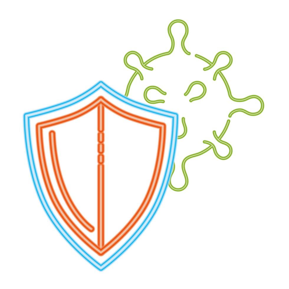 ícone de escudo de proteção ncov do coronavírus 2019 vetor