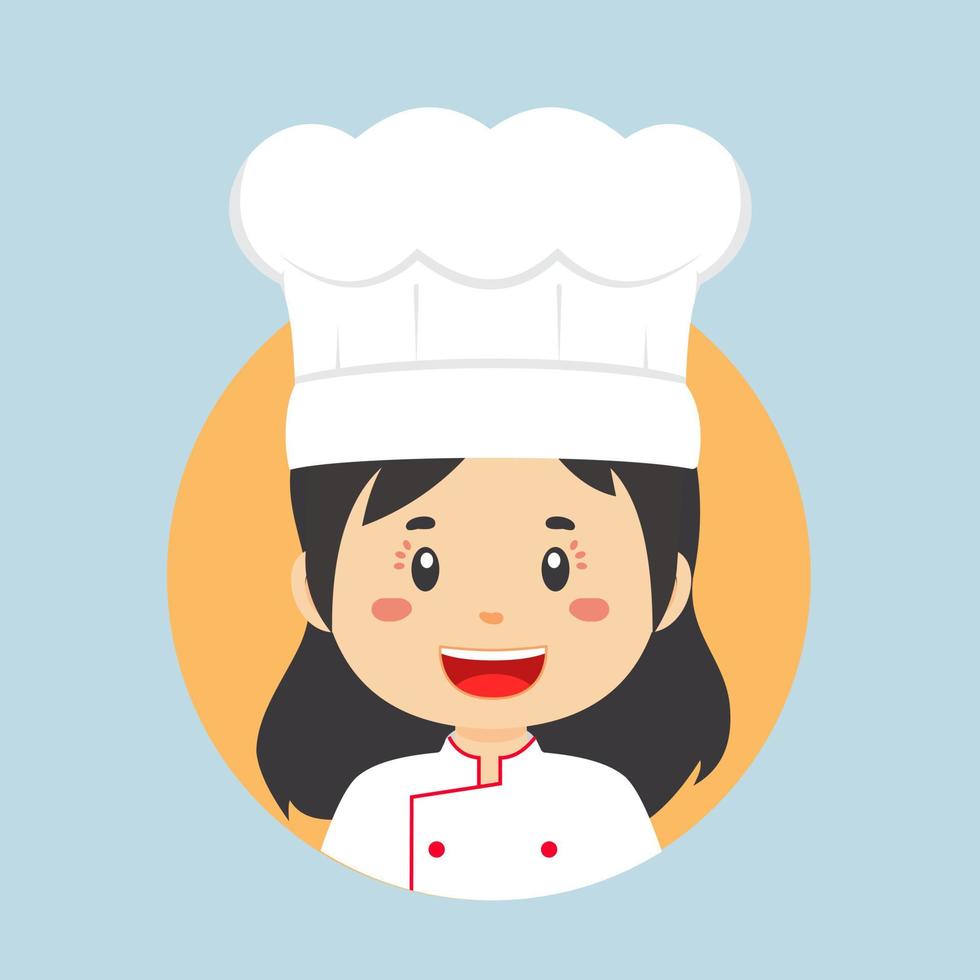 avatar de um personagem de chef vetor