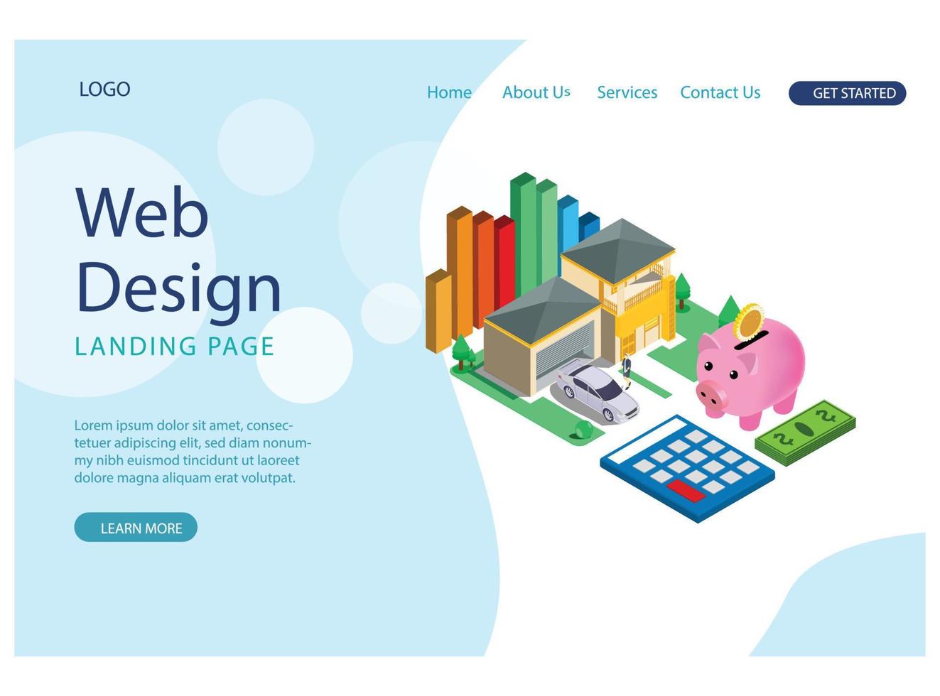 design de investimento imobiliário on-line isométrico moderno e conceito de pessoas. modelo de página de destino. conceitual adequado para diagramas, infográficos, ativos de jogos e outros ativos relacionados a gráficos vetor